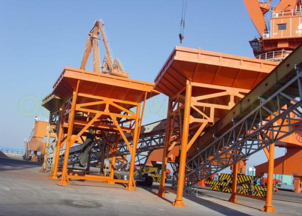Fixed Eco Hopper Large Open Area , Dust Free Port Unloading Hopper Tailor Made