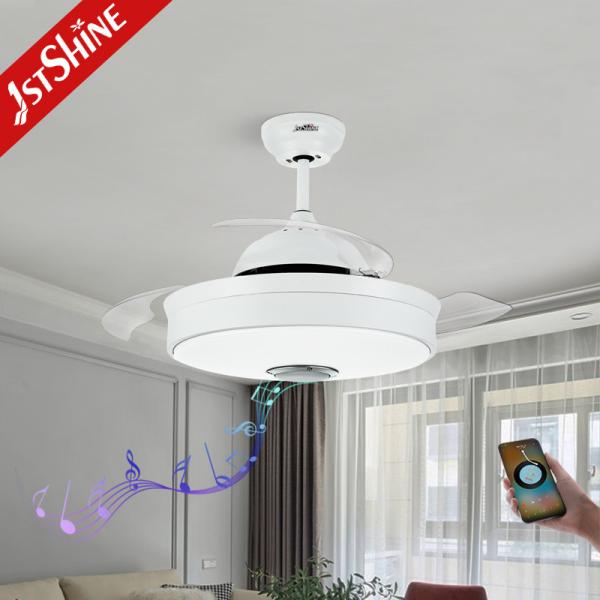 WiFi Control 6 Speeds 35W retractable fan light With Hidden Blade