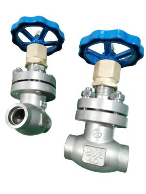 Short Stem DN25 Cryogenic Socket Weld Globe Valve 40P For LNG