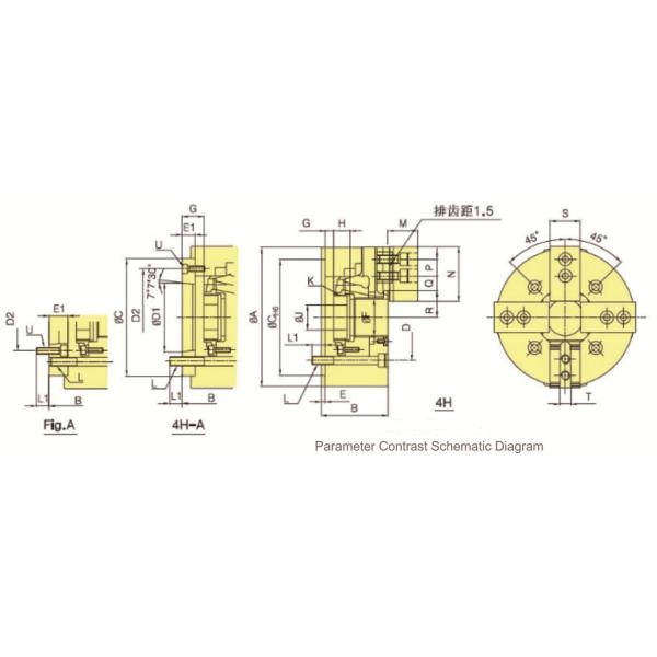 Цыпленок 4 челюстей гидравлический для токарного станка Rounter CNC гравируя филировальную машину