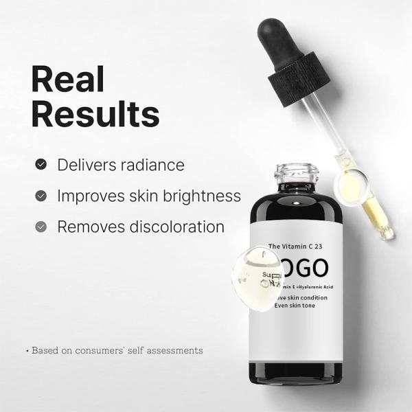OEM / ODM Pure Vitamin C Serum Vitamin E Hyaluronic Acid Brightening Hydrating Facial Serum Fine Lines Uneven Skin Tone Dull Skin
