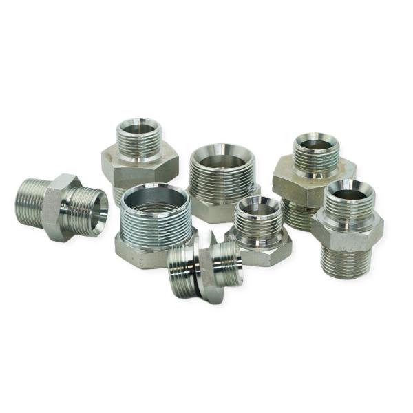 OEM Нержавеющая сталь Гидравлические шланговые фитинги с NPT JIC SAE BSP METRIC ORFS нитью
