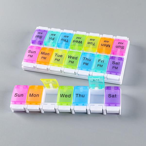 коробка таблетки Коробка распределителя таблетки медицины еженедельная для престарелого