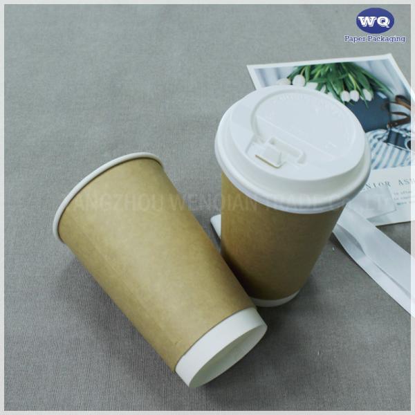 13.5oz Disposable  Double Wall Paper Coffee Cups Custom Printed , Disposable To Go Coffee Portable Disposable Hot Cups