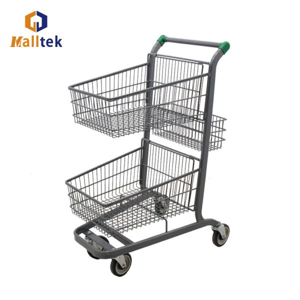 Hot Sale Supermarket Basket Trolley For Grocery 100KG Loading
