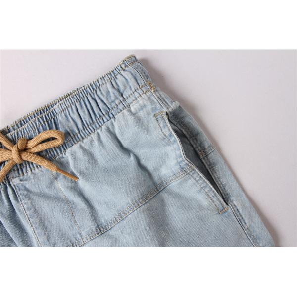 Light Blue Junior Kids Denim Shorts 95% Cotton 5% Spandex