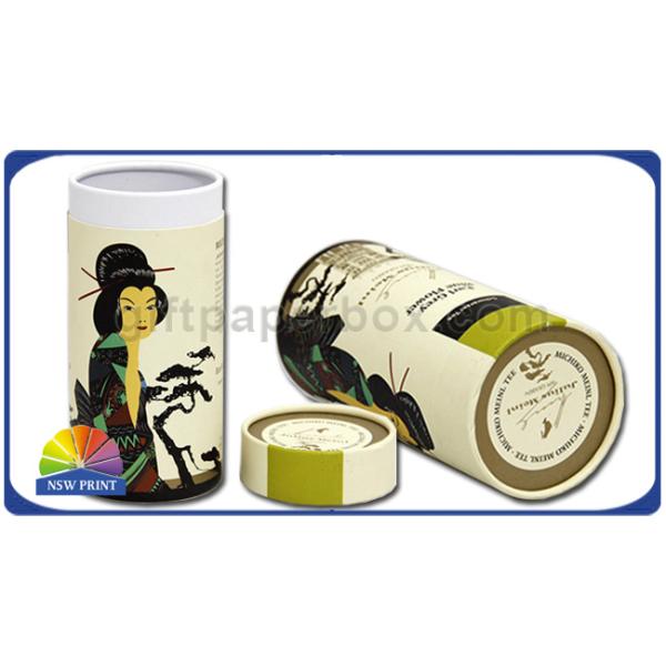 Food Grade Paper Cardboard Tube Packaging / Round Cylinder Packaging Box for Tea