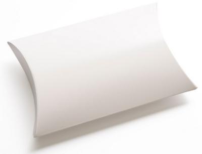 White Color Pillow Box Packaging CMYK Printing , Pillow Shape Cardboard Box