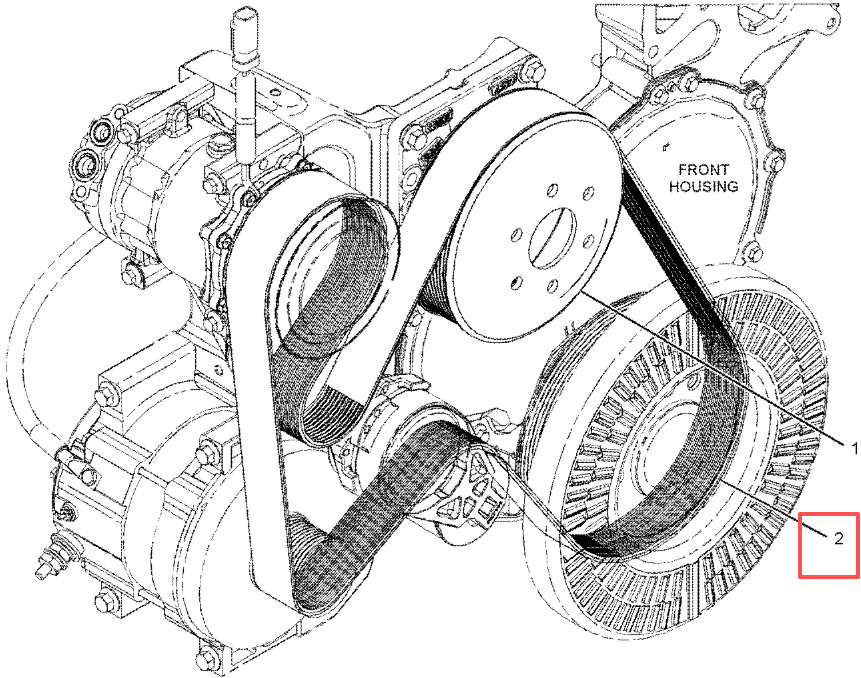 350-2822 3502822 Serpentine Belt Fits C.A.T Extra Heavy Duty Equipment