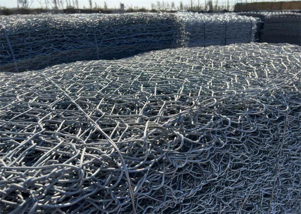 Galvanized Hexagonal Gabion Baskets 1m x 1m x 1m 60mm Mesh