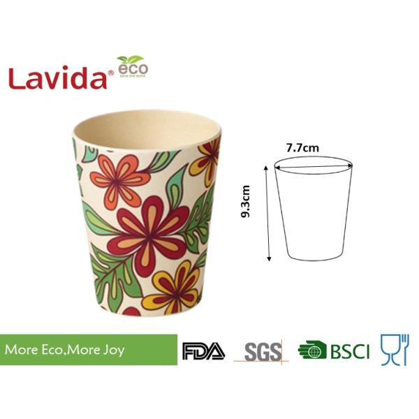 Christmas Design Bamboo Fiber Cup , Shatter Proof Biodegradable Bamboo Eco Mug