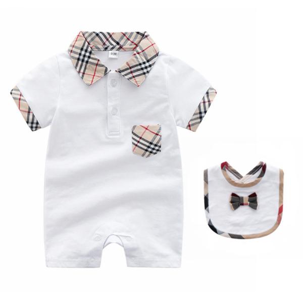 High Quality Infant Baby Organic Bodysuit With Bow Summer Thin Romper OEM
