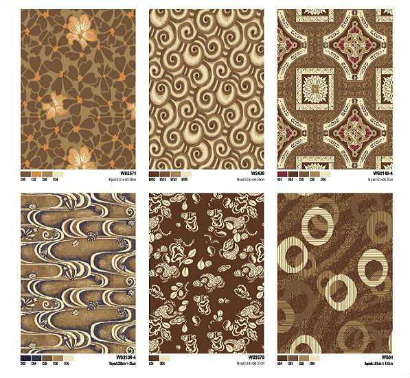 Jacquard PVC Commercial Flooring / Waterproof PVC Flooring Various Color