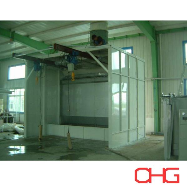 Cabine de peinture humide liquide écologique avec revêtement à pulvérisation automatique / manuel