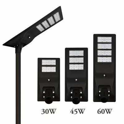 All In One 45W Integrated Solar LED Street Light With Monocrystalline Silicon, High Luminous Flux, 12.8V- 30AH Lithium Battery and Remote Control