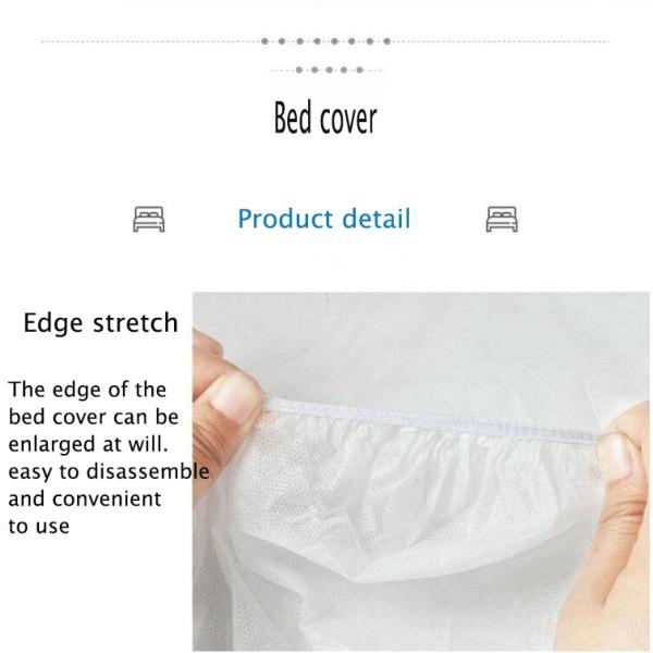 Drap non-tissé jetable imperméable du jacquard 50gsm de STATION THERMALE