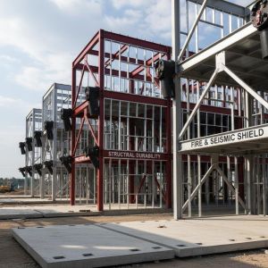 Fire Resistant / Seismic Resistant Steel Frame Construction Durable Steel Frame