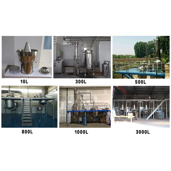 100L Capacity Ylang Essential Oil Extraction Nutmeg Frankincense Essential Oil Distiller Machine for Different Capacities