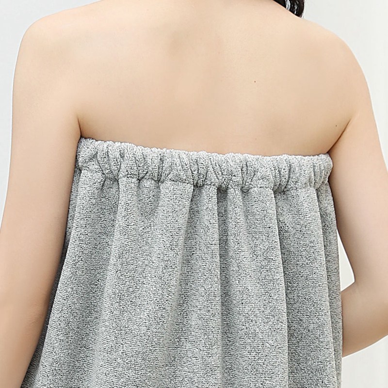 Wearable Bamboo Charcoal 350gsm Microfiber Bath Towel Moisture Wicking Quick Drying