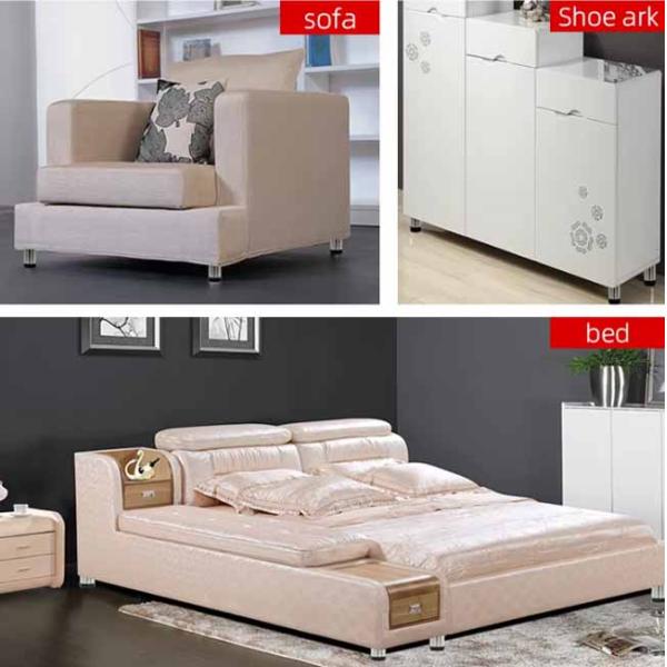 Venta caliente ajustable gabinete de cocina de acero inoxidable pies redondos pie de sofá