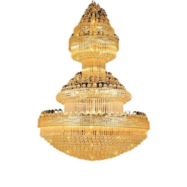 JYLIGHTING Traditional Classic Luxury Large Golden Mosque Crystal Chandelier For Palace Banquet Chandelier Modern Luxury Large Hotel Crystal Pendant Light
