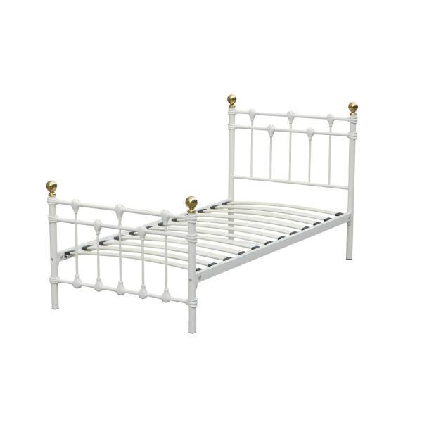 Electrostatic Coating Metal Frame Single Bed All Iron 12inch Gap