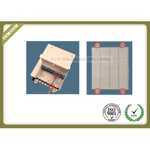 IP65 Grade Fiber Optic Termination Box Waterproof 8core For 1 * 4 / 1 * 8 Splitter ABS material