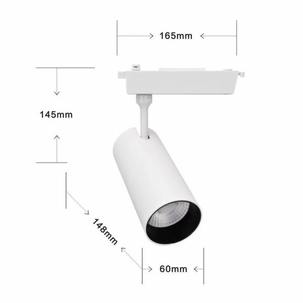 White LED Kitchen Ceiling Track Lighting , AC85-265V Spotlight Track Lighting