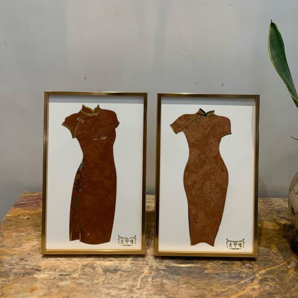 Exquisite Marble Qipao Art | Handcrafted Natural Stone Vintage Chinese Décor Sculpture