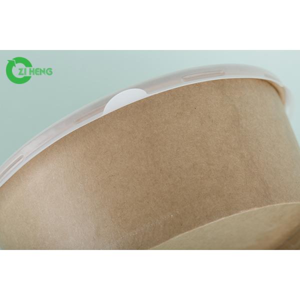 Шары качества еды устранимые для горячего супа, салатницы 42 Оз Брауна с крышкой