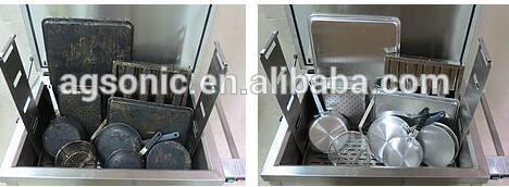 Кухня металла чистки выдерживает систему автоматизированную танками поднимаясь на корзина 230/350 литров