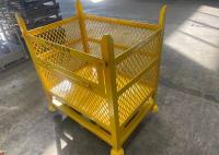 Trole rígido da gaiola de Mesh Stackable Steel Stillages Warehouse com rodas