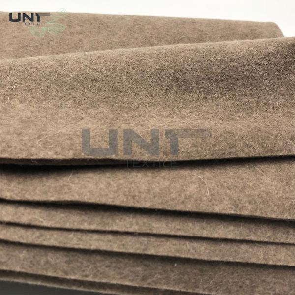Eco Friendly Polyester Wool Needle Punched Fabric For Coat Collar