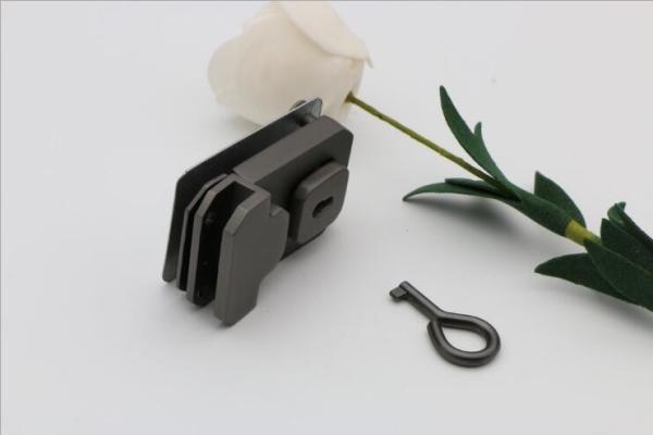 Luggage hardware accessories gunmetal color metal square plug lock for wooden box