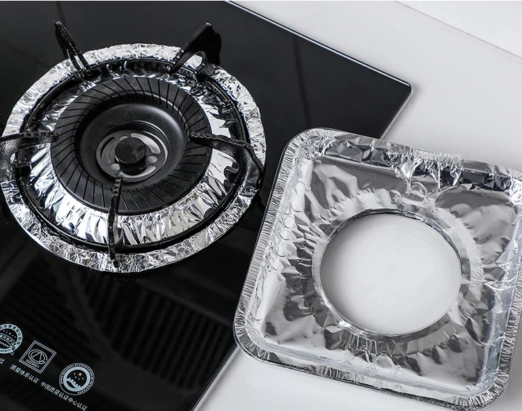 Trivets Kitchen Accessories 10Pcs Aluminum Foil Cleaning Pad Covers for Gas Oven and Stove