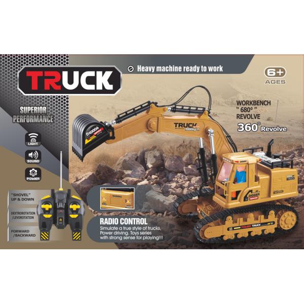 2.4G Wireless Remote Control Vehicle Crawler Excavator for Children's Simulation Play