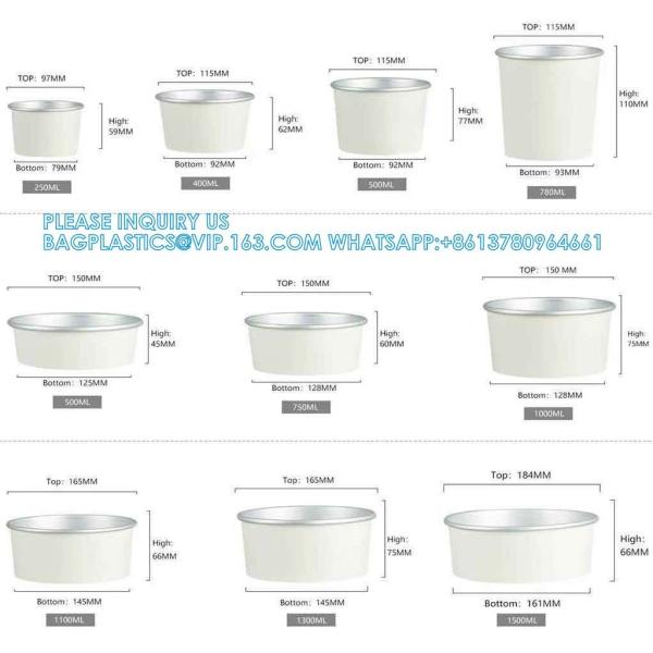 Wholesale OEM Custom Printing Design Logo 8oz-32oz Disposable Kraft Paper Soup Food Cup Bowls Food Packaging