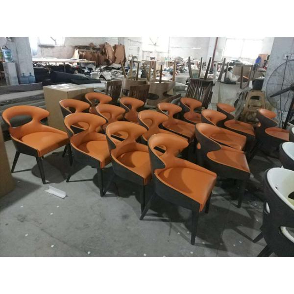 Уникальная кожа обила деревянные обедая стулья с изогнутой задней частью переклейки Unibody