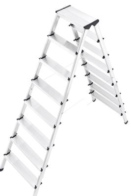 Anti Slip  Aluminium Folding Step Stool 2x8 Steps Wih Non Marring Feet
