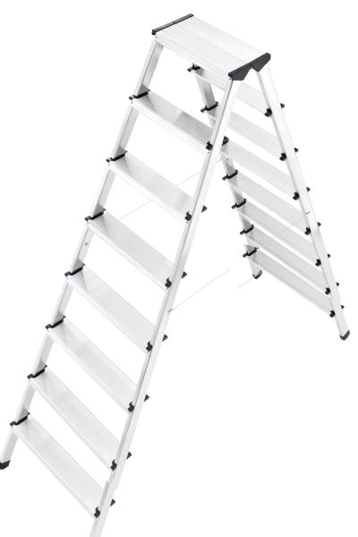 Anti Slip  Aluminium Folding Step Stool 2x8 Steps Wih Non Marring Feet
