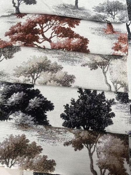 Tear Resistant Stripe Style Jacquard Upholstery Fabric Chenille Curtain Fabric