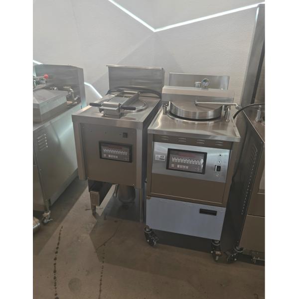 6HD Electric 12KW 380V 28L 6 Fry Tray Big Productivity Round Auto Lift Broaster Chicken Pressure Fryer