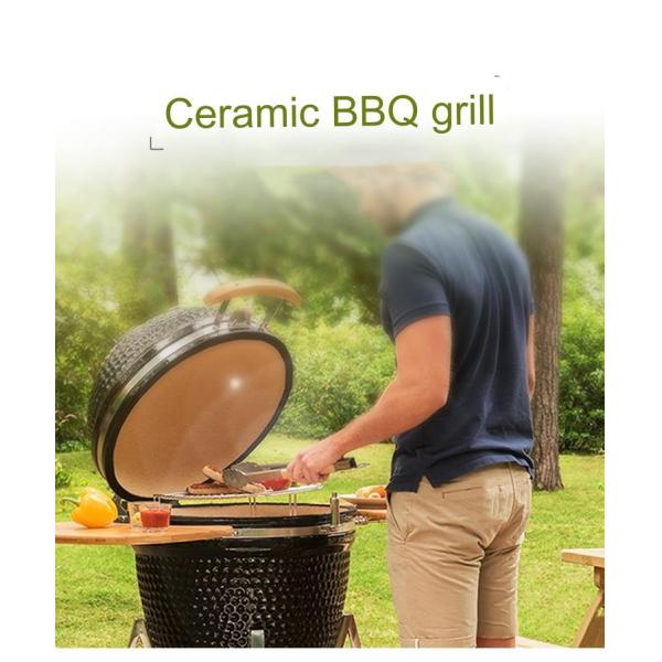 22-inch Adjustable Height Ceramic Outdoor Pizza Oven for Baking Bread Cake Pizza Cookies