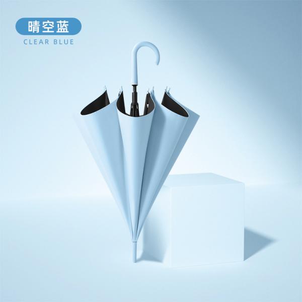 Simple and Practical Customized 190T Pongee Fabric Umbrella with Long Handle Design