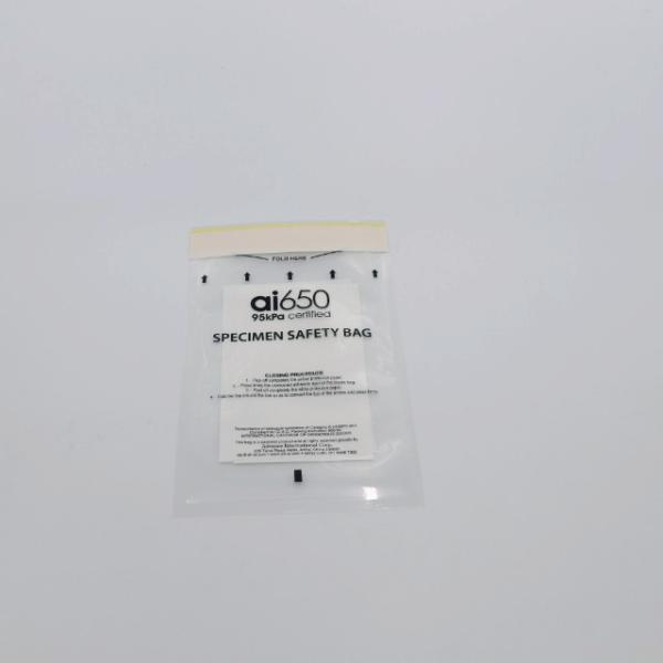 Self-Adhesive LDPE Plastic Biohazard Specimen Bag For Sample Transport