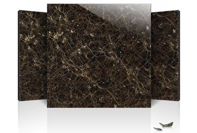 Gold Coffee Glossy Porcelain Floor Tiles Double Layer Interior Tiles