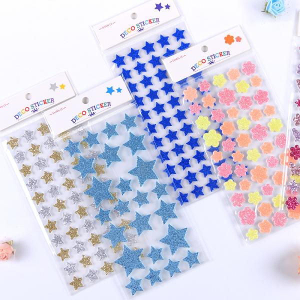 Autocollants de scintillement découpés avec des matrices par 2.5mm d'autocollant