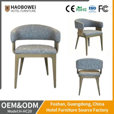 Solid Wood Fabric Hotel Dining Chair for Restaurant Banquet Party