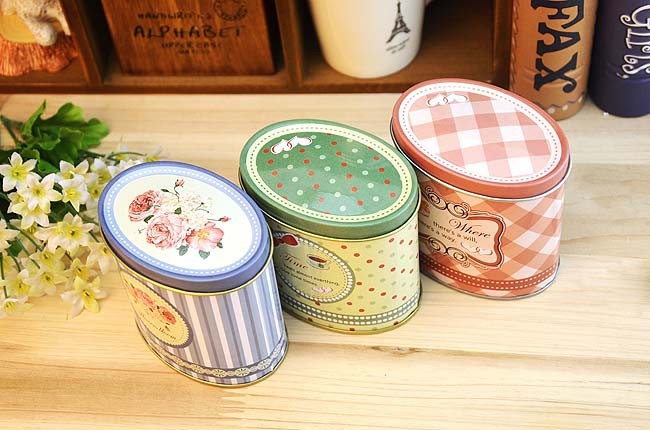 Oval Tin Box For Loose Cigarette Tobacco Canister Storage