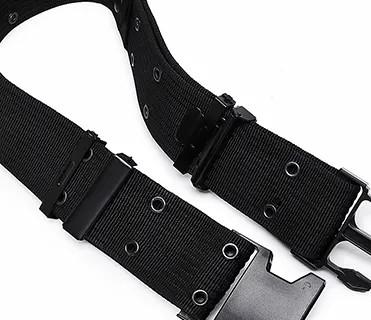 Black Quick Release Outer Waterproof PP Custom Webbing Tactical Belt For Men Tactical Training Outdoor Sports And Hiking